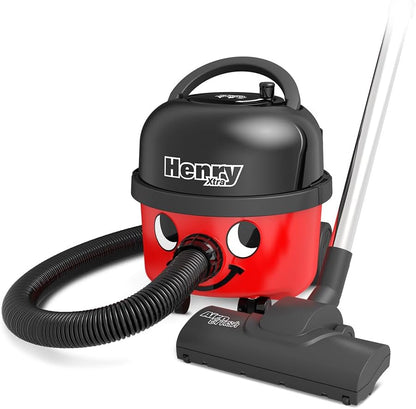 Numatic Henry Xtra HVX160 Canister Vacuum Cleaner 2-Speed TriTex Filtration 2.3 gal 620W 18.7 lb Red