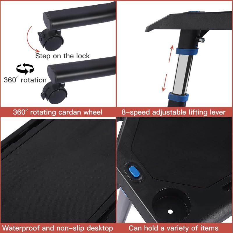 UNISKY Cycling Desk Mobile Foldable Multi-Functional Bike Trainer Treadmill Workstation