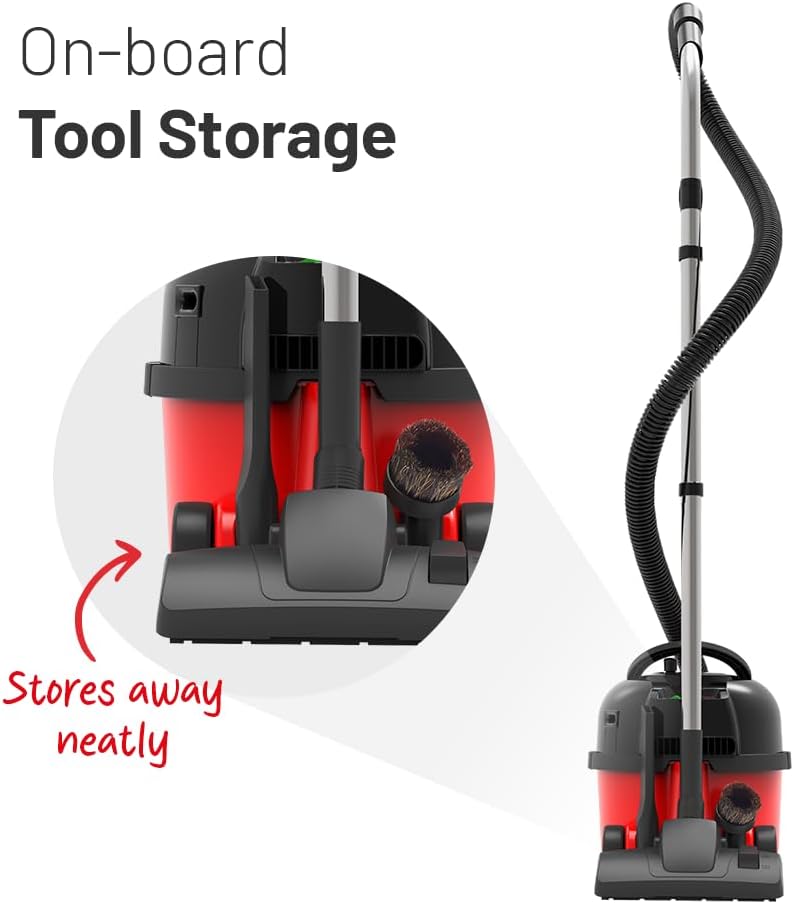 Numatic Henry HVR160-11 Bagged Cylinder Vacuum Cleaner 1.6 gal 620W 33 ft Cord 16.5 lb