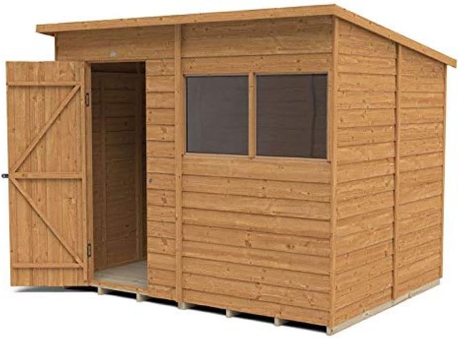 Forest Garden Overlap Dip Treated 8x6 Pent Shed ODP86MHD