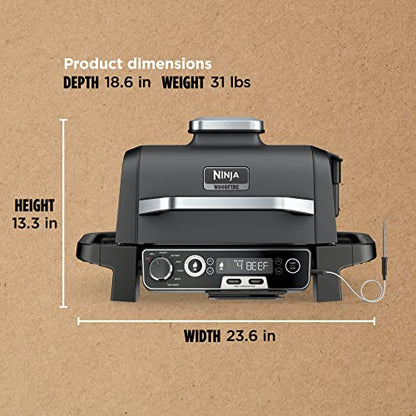 Woodfire Pro 7-in-1 Grill & Smoker with Thermometer