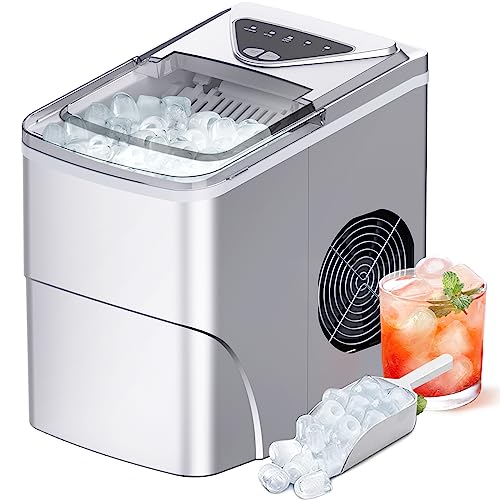 Silonn Nugget Ice Maker Countertop Chewable Pellet Ice Machine Self-Cleaning 36 lbs/Day Portable