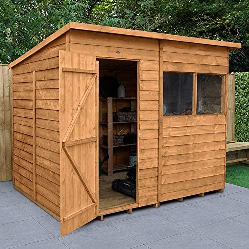 Forest Garden Overlap Dip Treated 8x6 Pent Shed ODP86MHD