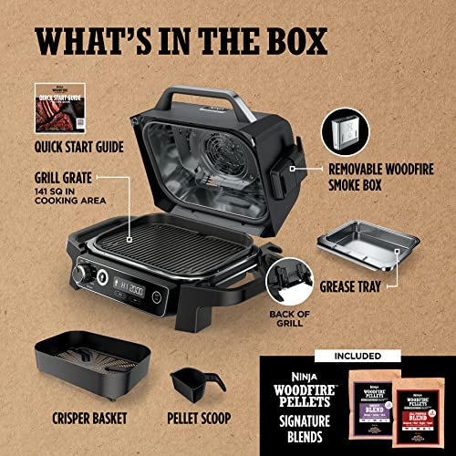 Woodfire Pro 7-in-1 Grill & Smoker with Thermometer