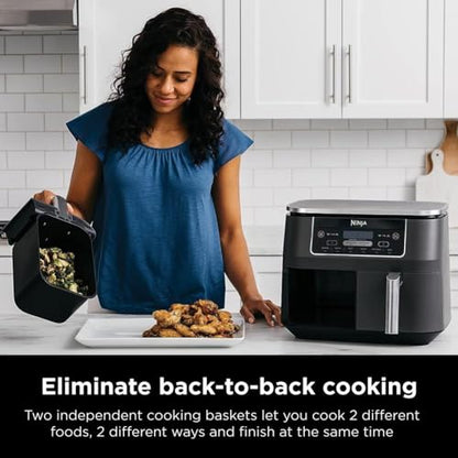 DZ201 Foodi 8 Quart 6-in-1 DualZone 2-Basket Air Fryer