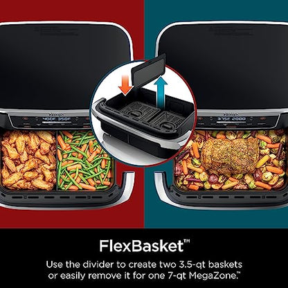 DZ071 Foodi 6-in-1 DualZone FlexBasket Air Fryer