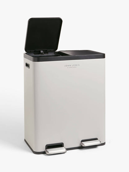2 Section Recycling Bin, With Handles, 40L