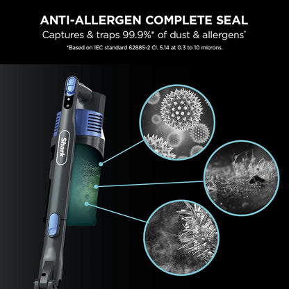 Shark Anti Hair Wrap Cordless Stick Vacuum IZ202UK Flexology 40 Min Runtime 0.7 L Electric Blue