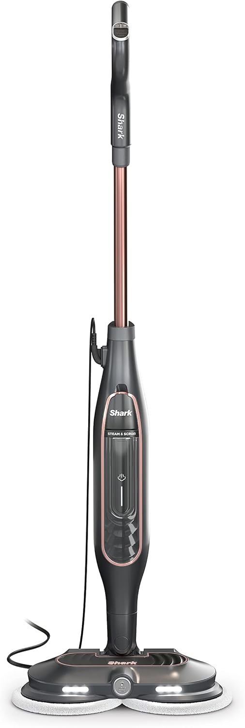 Shark S7201 Steam & Scrub with Steam Blaster Technology All-in-One Hard Floor Steam Mop 3 Steam Modes LED Headlights Black