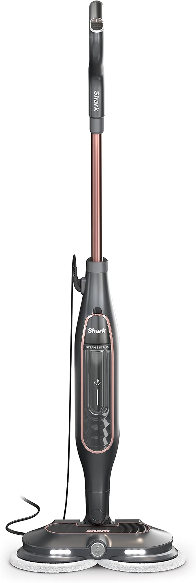 Shark S7201 Steam & Scrub with Steam Blaster Technology All-in-One Hard Floor Steam Mop 3 Steam Modes LED Headlights Black