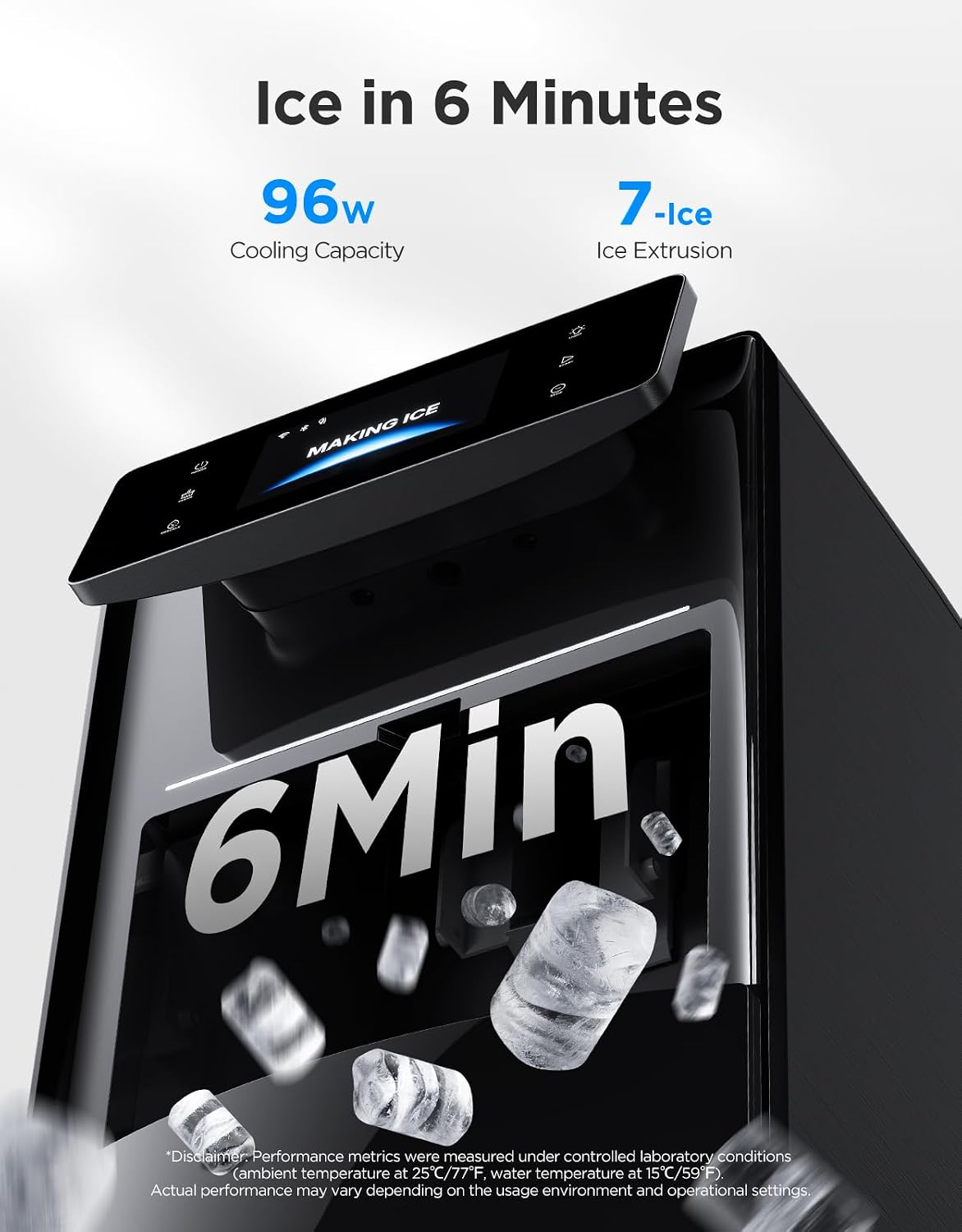 GoveeLife Smart Nugget Ice Maker Pro 60 lbs/Day 6-Minute Ice 40dB Ultra-Quiet App Control Self-Cleaning