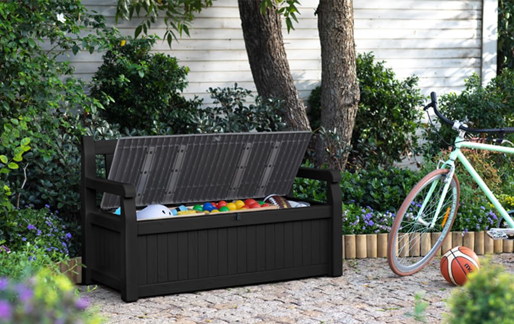 Eden Bench 265L Outdoor 60% recycled Garden Furniture Storage Box