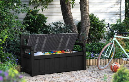 Eden Bench 265L Outdoor 60% recycled Garden Furniture Storage Box