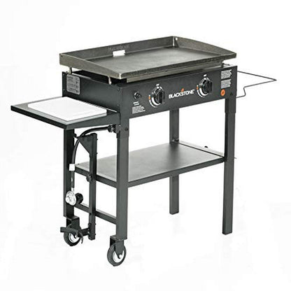1853 Flat Top Gas Grill 2 Burner Propane Fuelled Rear Grease Management System