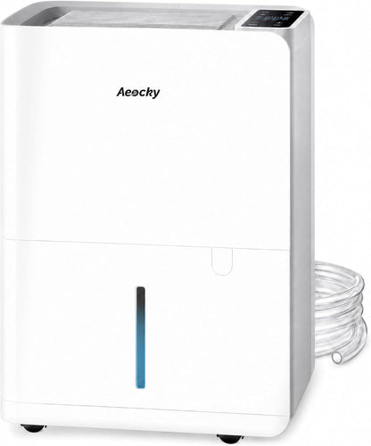 AEOCKY BOREAS-001 50 Pint Compressor Dehumidifier with Drain Hose 3500 Sq. Ft. Coverage Quiet 40dB