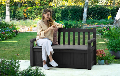 Eden Bench 265L Outdoor 60% recycled Garden Furniture Storage Box