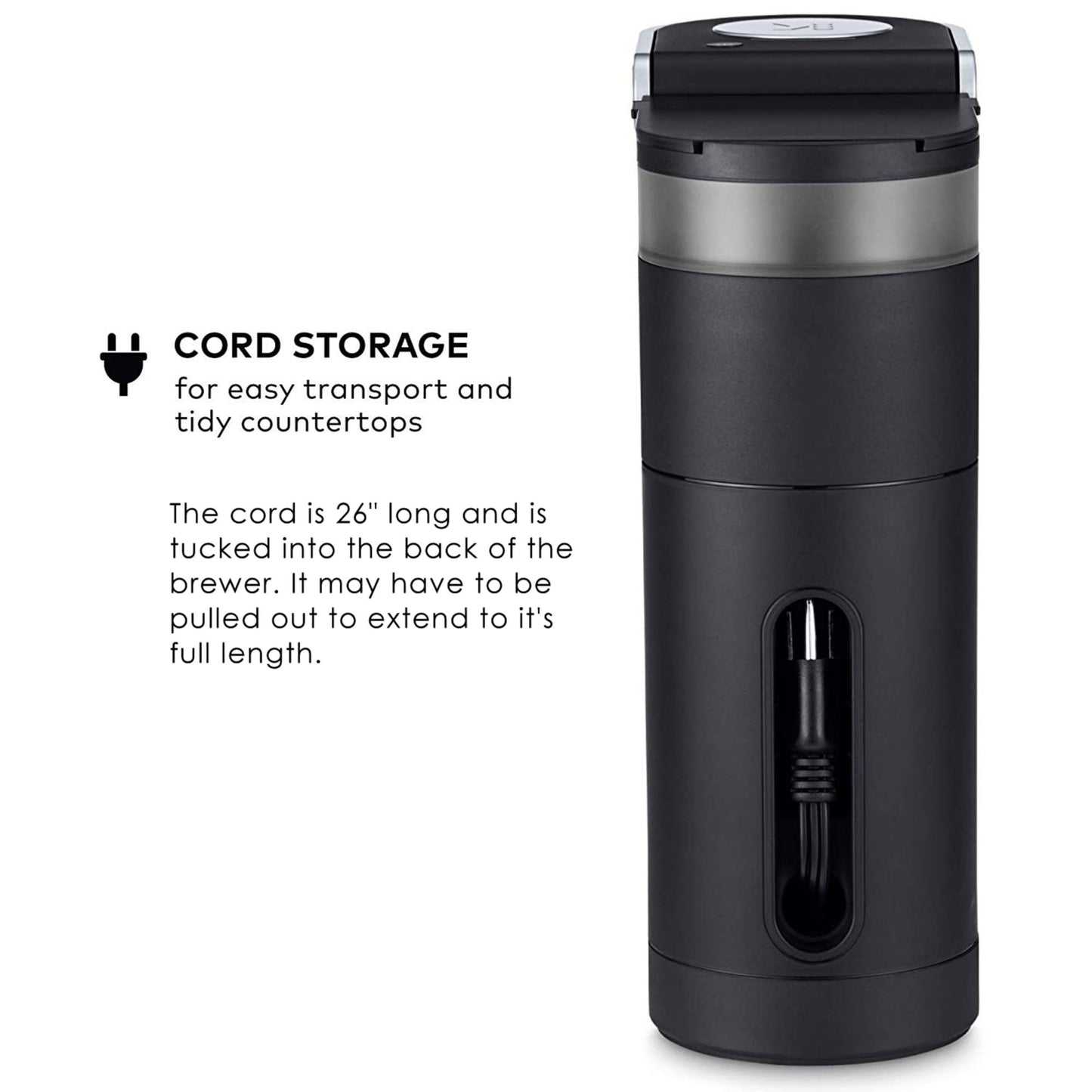 K-Mini Single Serve K-Cup Pod Coffee Maker, 6 to 12oz Brew size