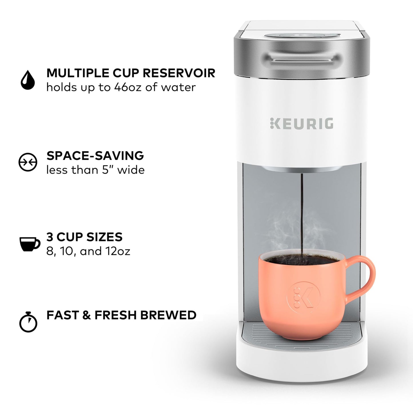 K-Slim Single Serve K-Cup Pod Coffee Maker, Multistream Technology