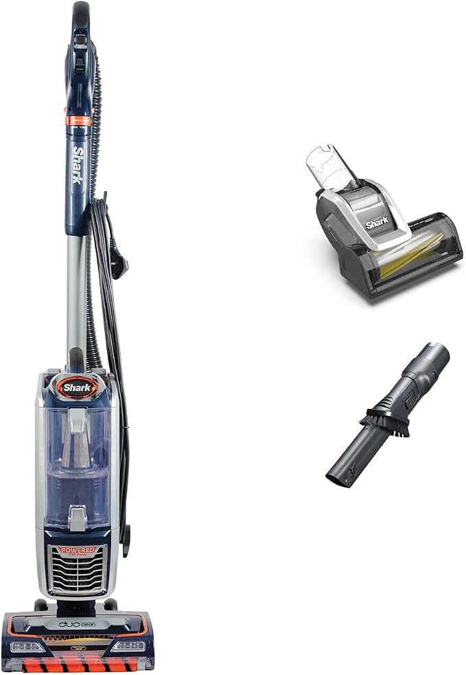 Shark NZ801UKT DuoClean Powered Lift-Away Upright Vacuum Anti Hair Wrap HEPA 0.22 gal Corded 750W 14.3 lb Navy/Orange