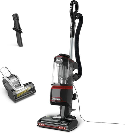 Shark NV602UKT Lift-Away Upright Vacuum Cleaner Anti-Allergen LED Headlights 1.1 L 8m Cord 750W 15.4 lb Red/Black