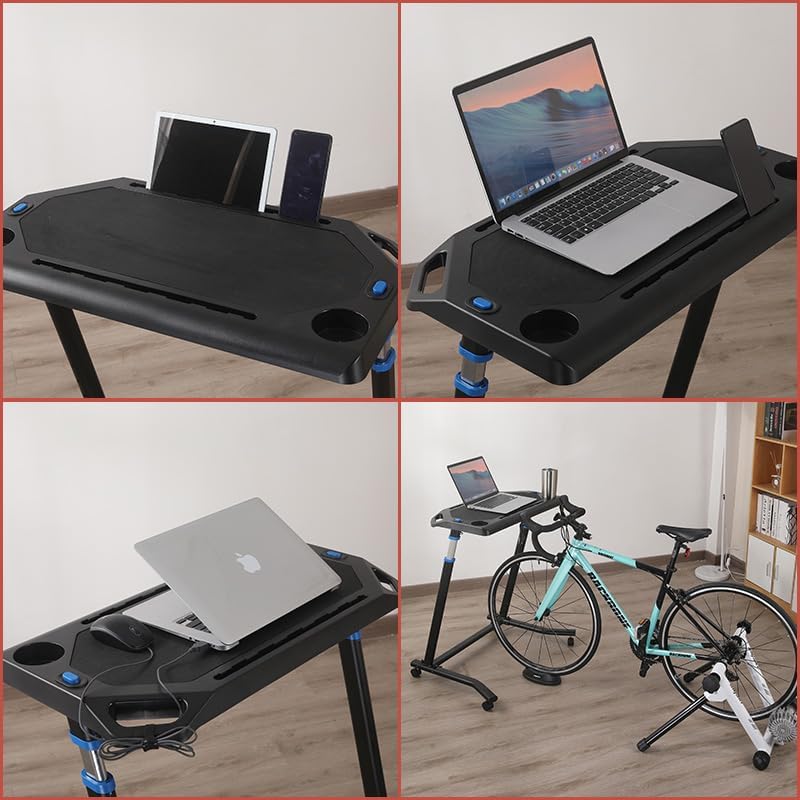 UNISKY Cycling Desk Mobile Foldable Multi-Functional Bike Trainer Treadmill Workstation