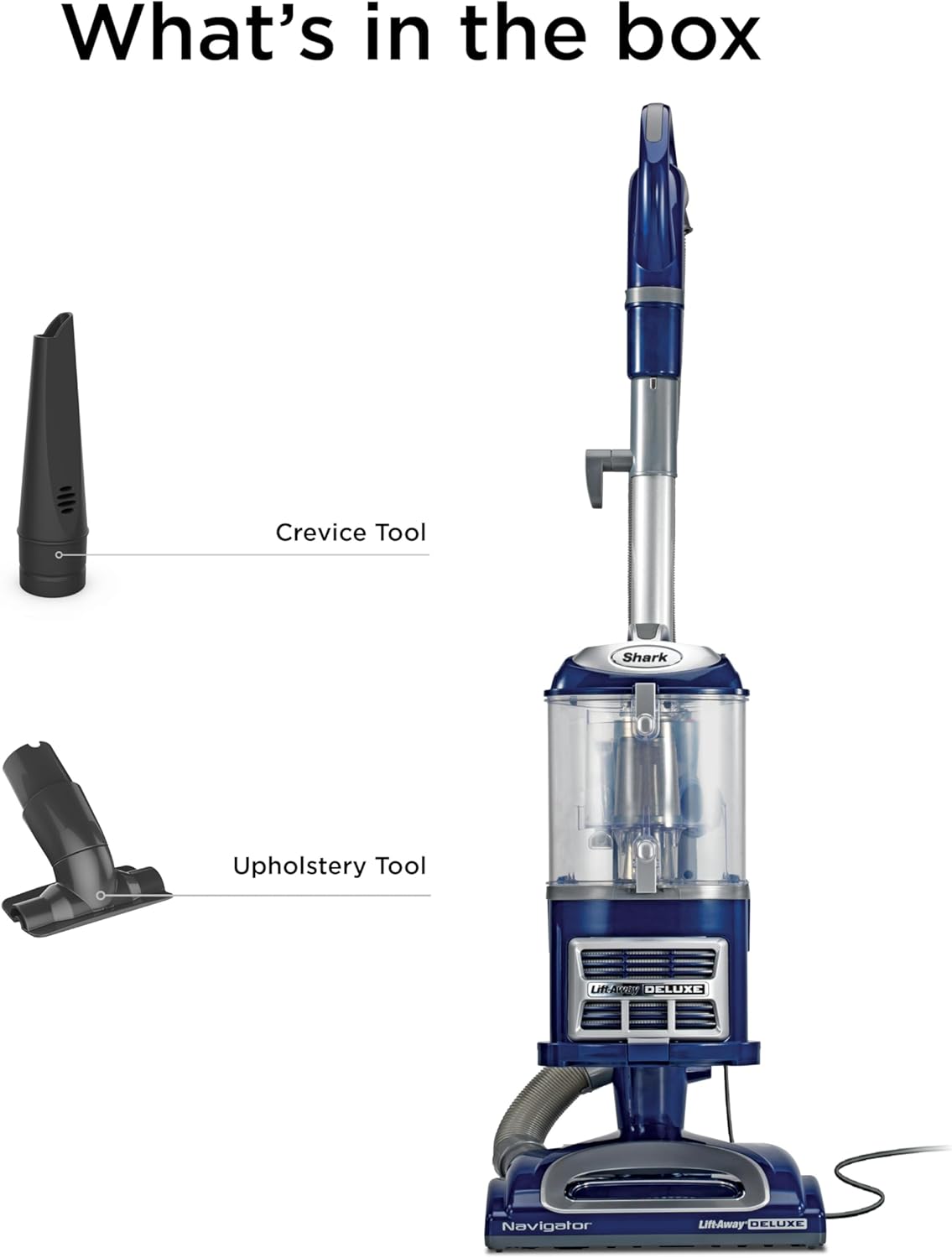 Shark Navigator Lift-Away Upright Vacuum HEPA Pet Hair Swivel Steering 0.9 qt Corded 1200W 16 lb Navy NV360