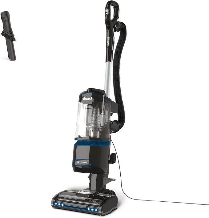Shark NV602UK Lift-Away Upright Vacuum Anti-Allergen LED Headlights 1.1 L 8m Cord 750W 11.5 lb Blue/Black