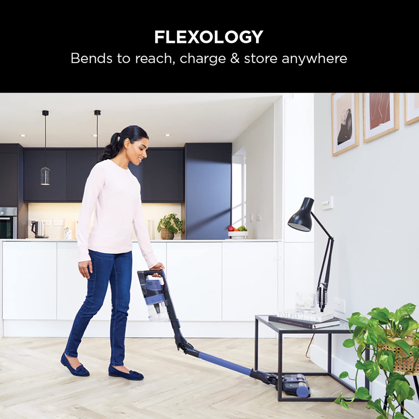Shark Anti Hair Wrap Cordless Stick Vacuum IZ202UK Flexology 40 Min Runtime 0.7 L Electric Blue
