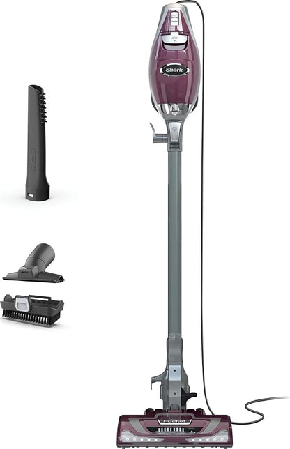 Shark Rocket Pet Plus Corded Stick Vacuum XL Dust Cup Handheld Conversion LED Headlights 8.6 lb Bordeaux/Silver HV322
