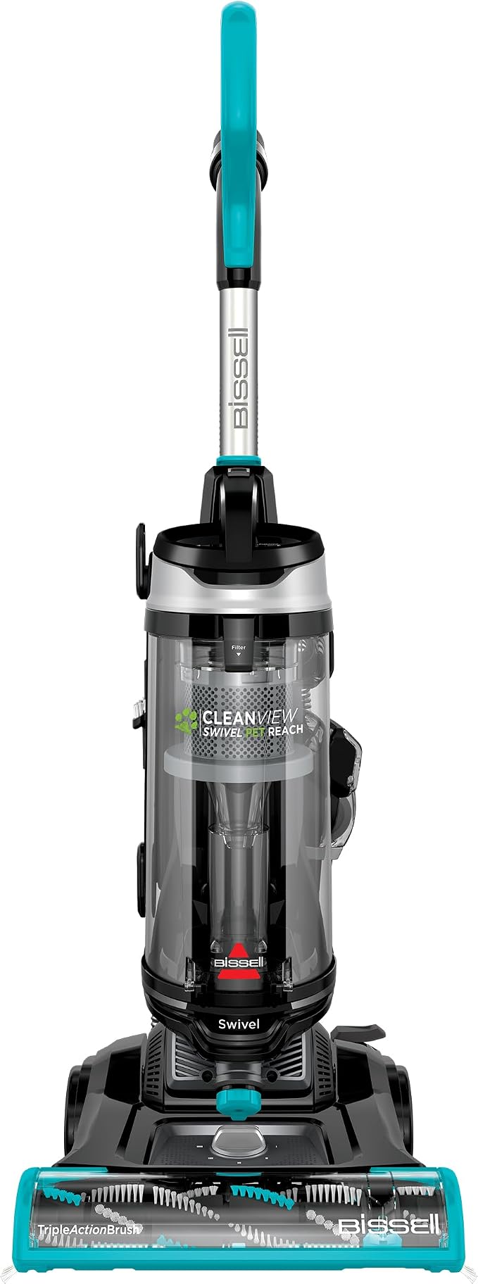 Bissell CleanView Swivel Pet Reach Upright Vacuum Quick Release Wand Triple Action Brush Roll 1.06 qt 18.4 lb 3198A