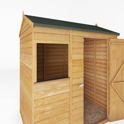 6 x 4 Ft Overlap Reverse Apex Shed