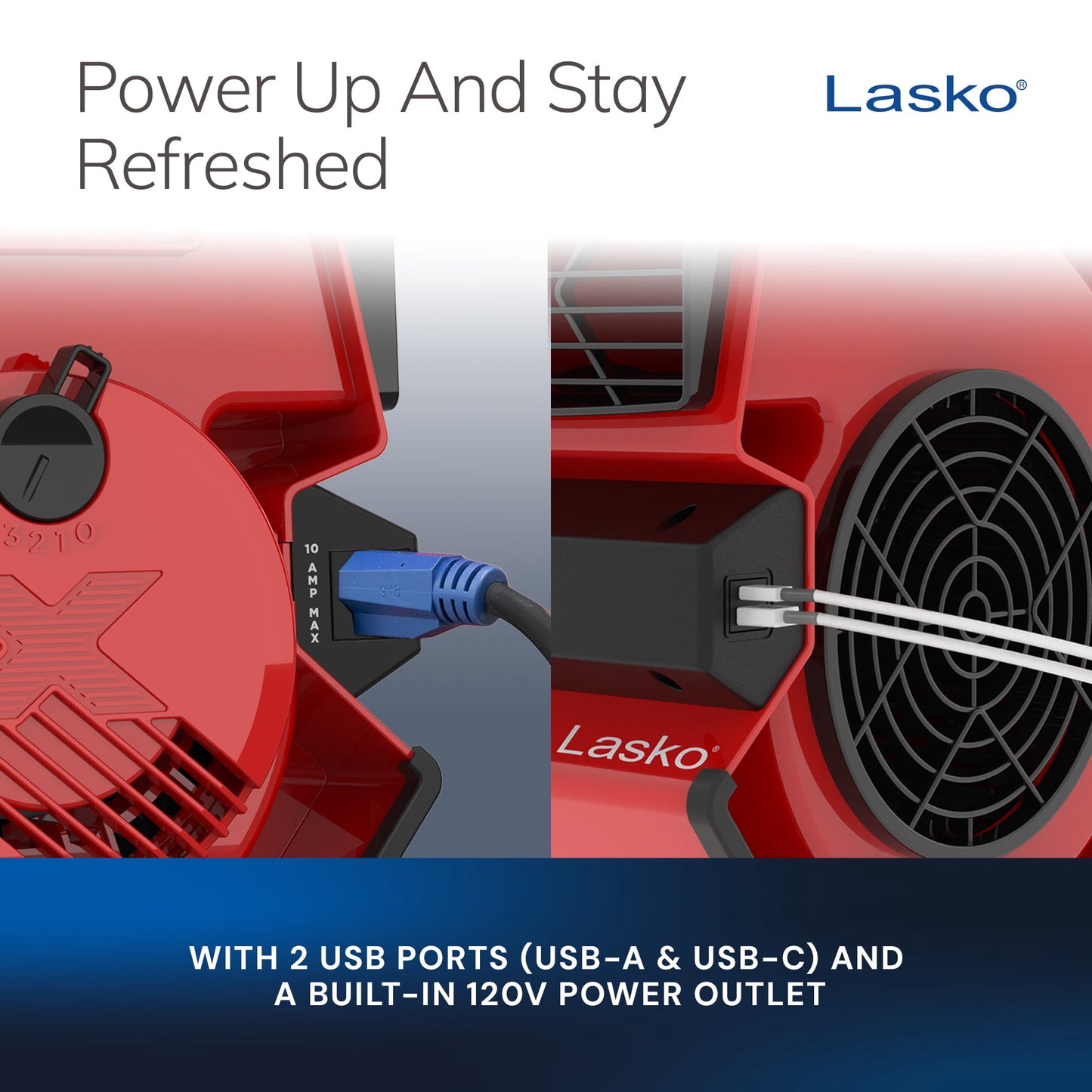 Lasko X-Blower 11" 3-Speed High Velocity Blower Fan X12900
