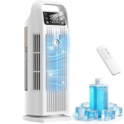 7000 BTU 4-in-1 Portable Air Conditioner Dehumidifier Fan Sleep Mode 24H Timer Cools 300 sq.ft LED Display Remote Bright White A016L