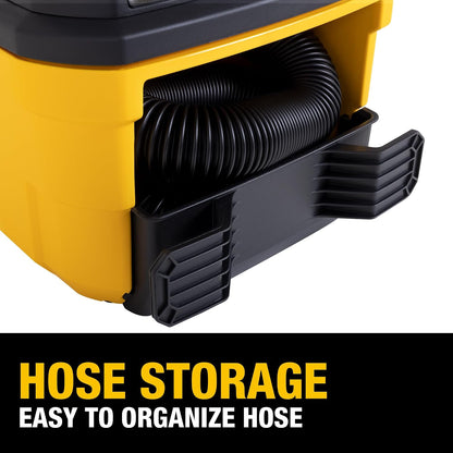 DEWALT DXV04T 4 Gallon 5 Peak HP Portable Corded Wet/Dry Shop Vacuum Yellow