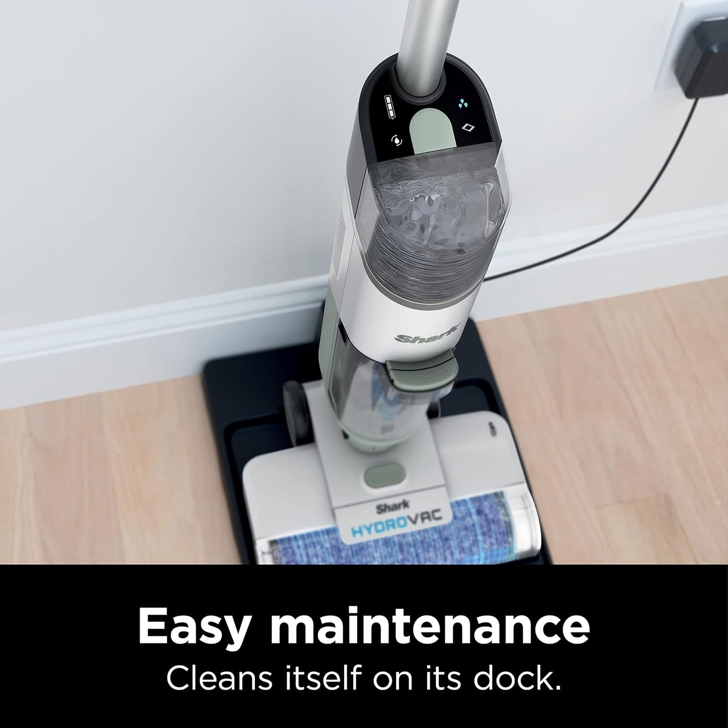 Shark HydroVac Cordless Pro XL 3-in-1 Vacuum Mop Self-Cleaning System 2 Brushrolls 2 Solutions Multi-Surface Hardwood Tile Area Rug Tea Green AW302