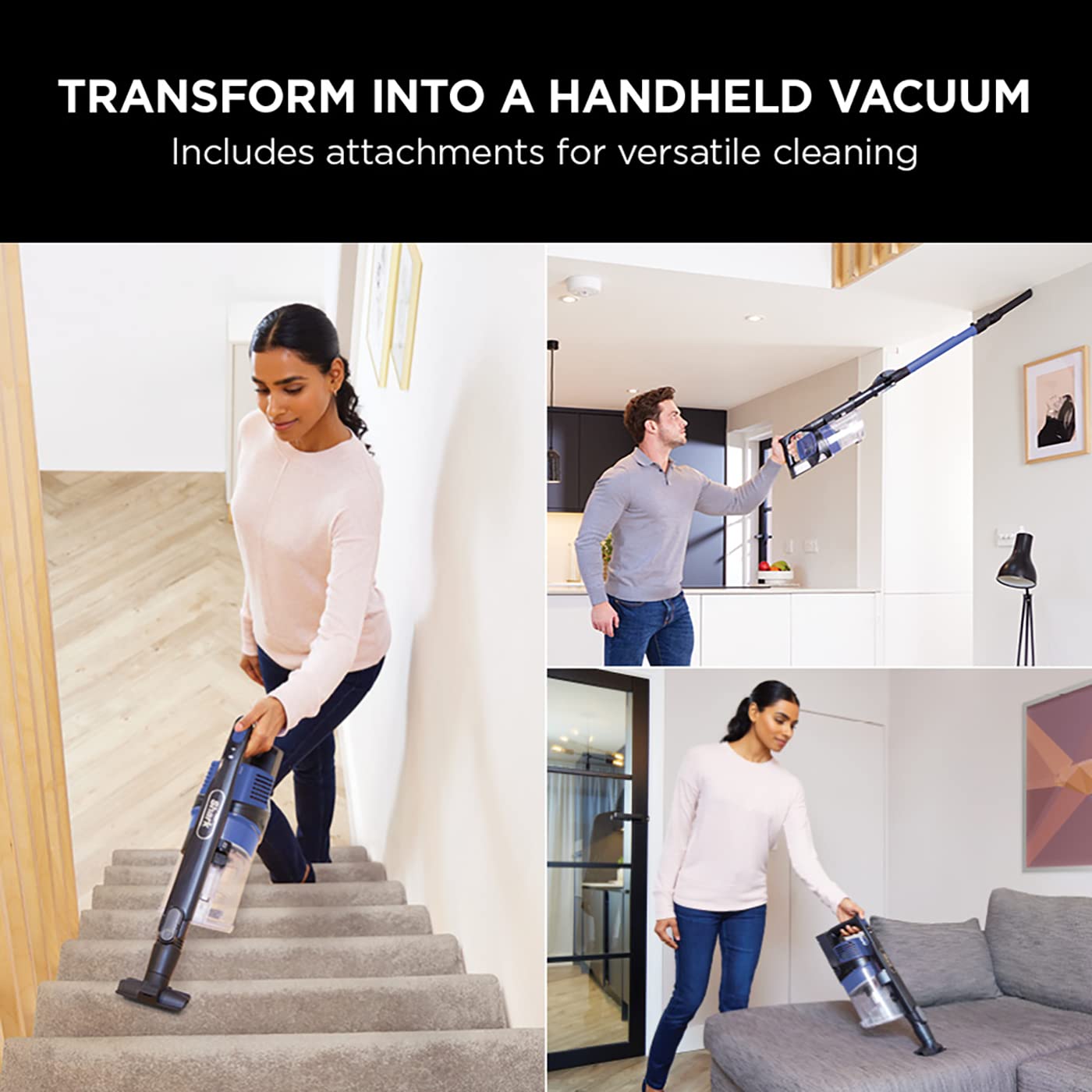 Shark Anti Hair Wrap Cordless Stick Vacuum IZ202UK Flexology 40 Min Runtime 0.7 L Electric Blue