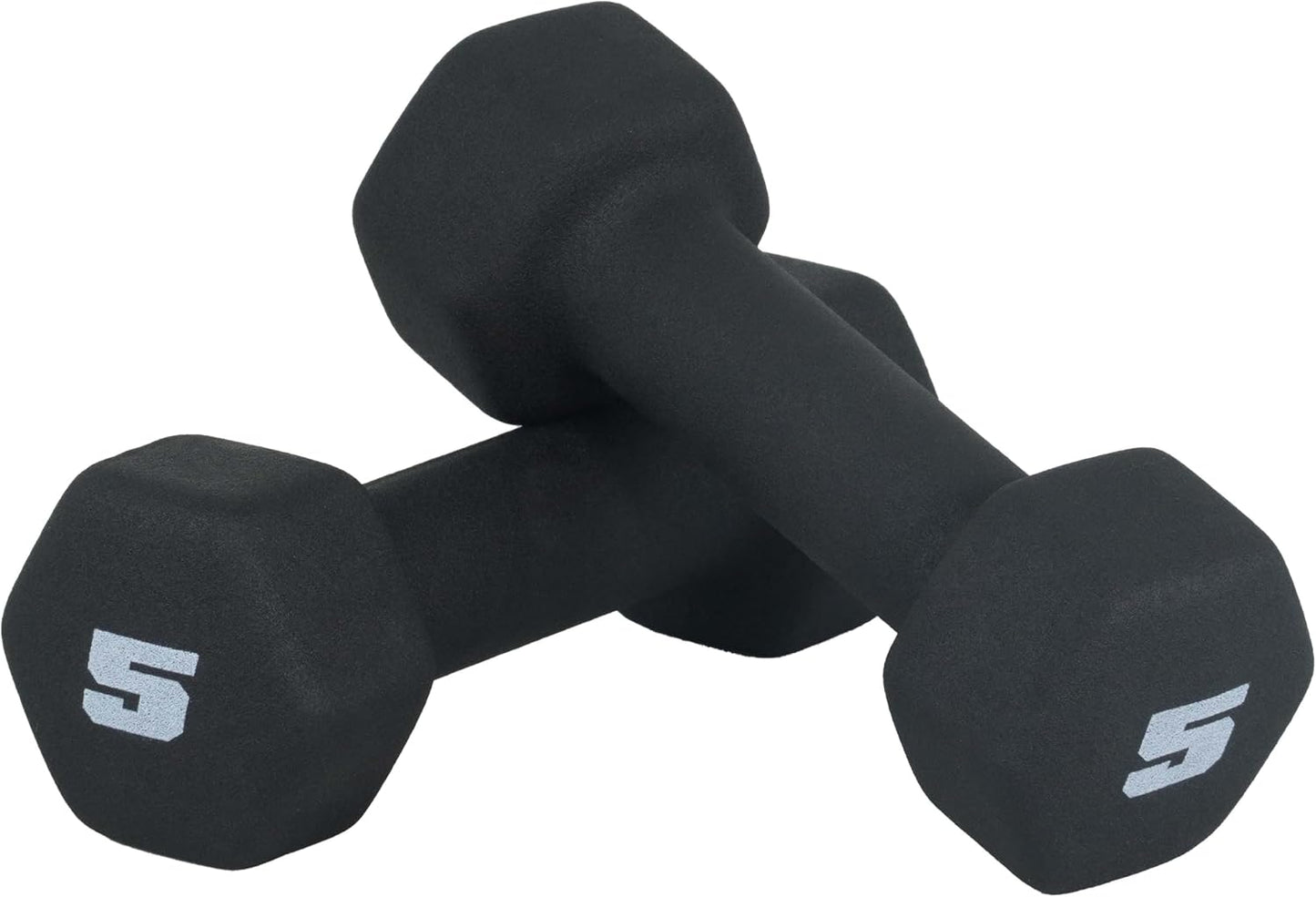 CAP Barbell Neoprene Dumbbell Pair 5 lb Black