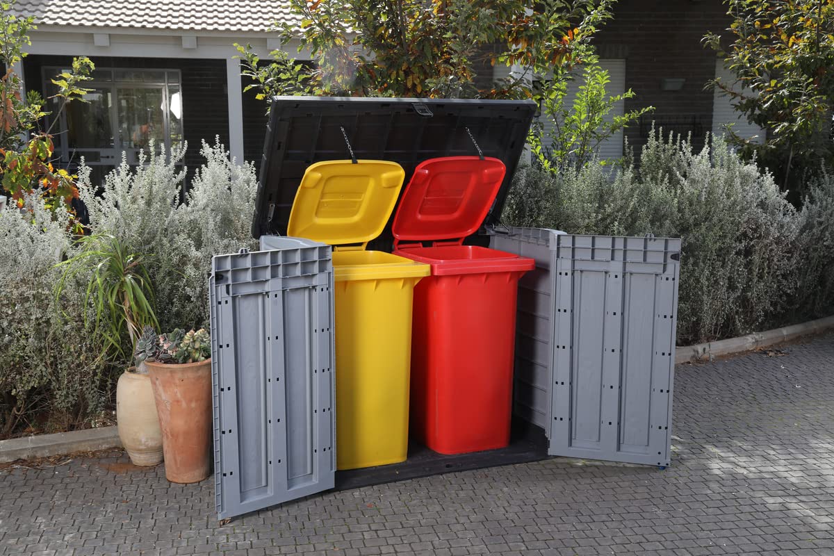 Store It Out Pro Outdoor Garden Furniture Storage Shed Grey