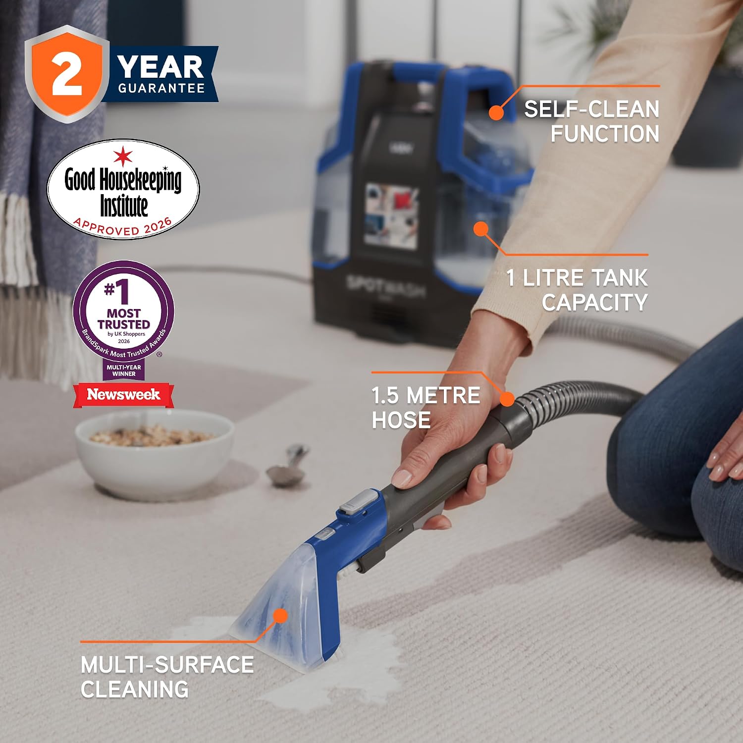 Vax SpotWash Duo Compact Carpet & Upholstery Spot Cleaner CDCW-CSXA