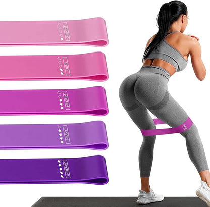 JAKKOFOXX Resistance Loop Exercise Bands Set of 5 with Carry Bag for Home Fitness Stretching Strength Training Physical Therapy