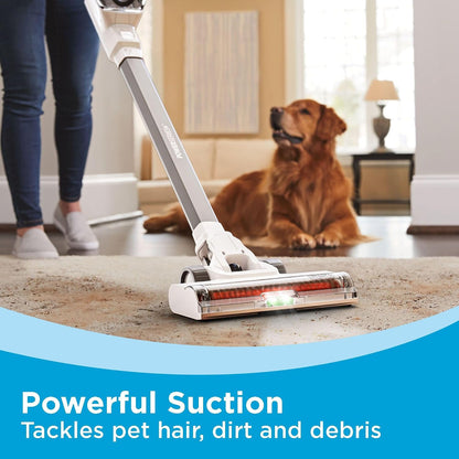 BLACK+DECKER POWERSERIES+ Cordless Stick Vacuum Cleaner LED Floor Lights Bagless Lightweight Up to 44-Min Runtime 0.6 lb Dust Capacity Gray BHFEA520J
