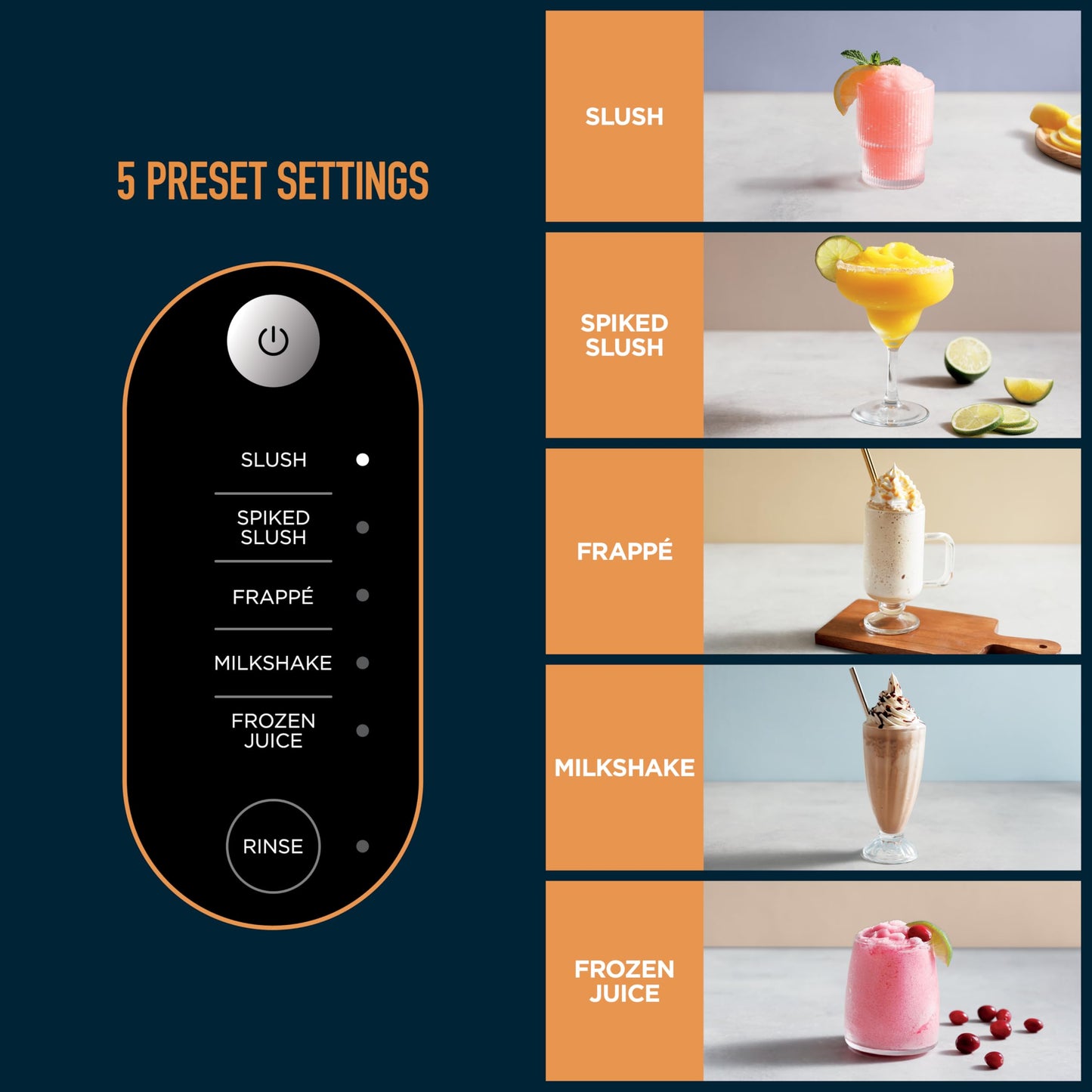 SLUSHi Frozen Drink & Slushie Machine with RapidChill Technology