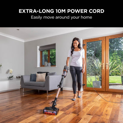 Shark HZ500UKT Corded Stick Vacuum Cleaner Anti Hair Wrap DuoClean Flexology 10m Cord 450W 10.6 lb Rose Gold
