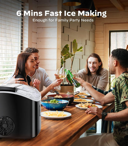 Silonn Nugget Ice Maker Countertop Chewable Pellet Ice Machine Self-Cleaning 36 lbs/Day Portable