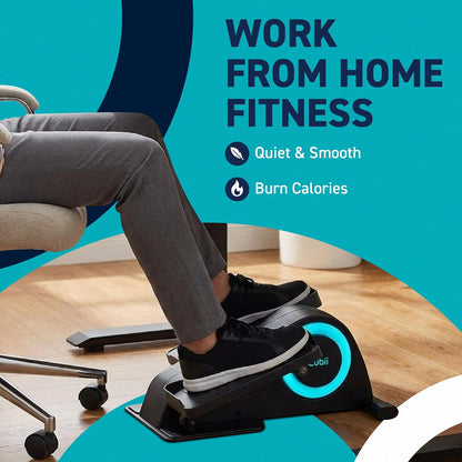 Cubii JR1 Under Desk Elliptical Seated Pedal Exerciser Compact Mini Elliptical Machine for Home Office Aqua