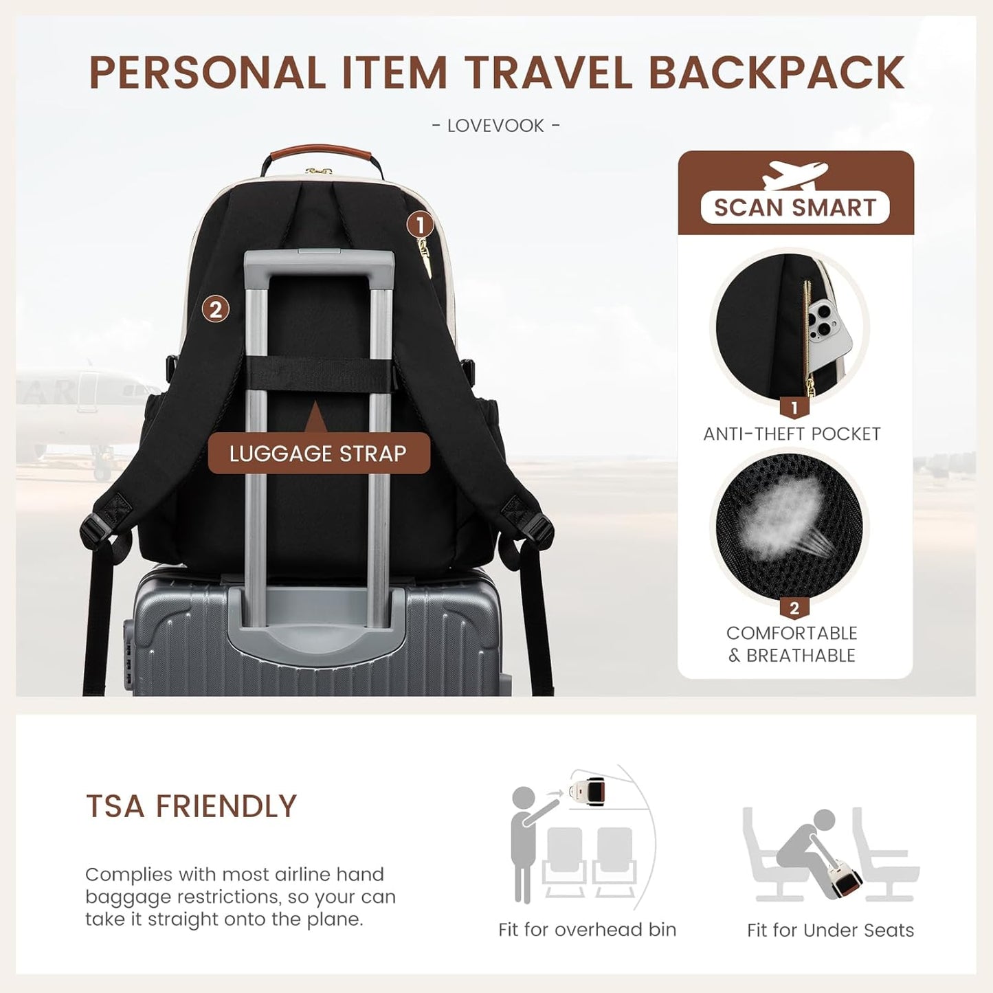 LOVEVOOK Travel Laptop Backpack