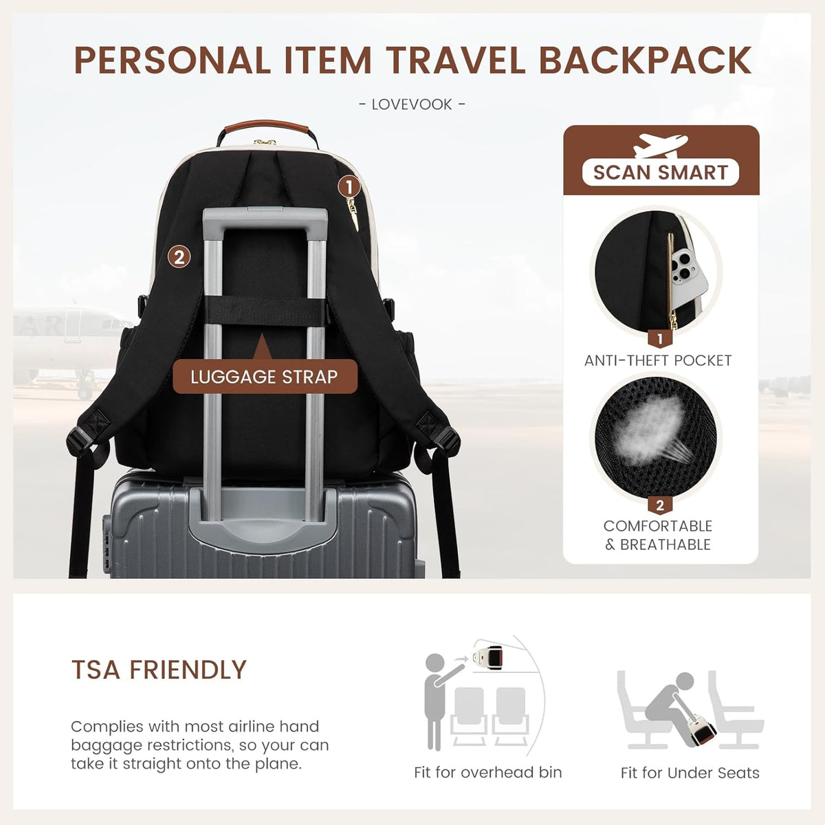 LOVEVOOK Travel Laptop Backpack