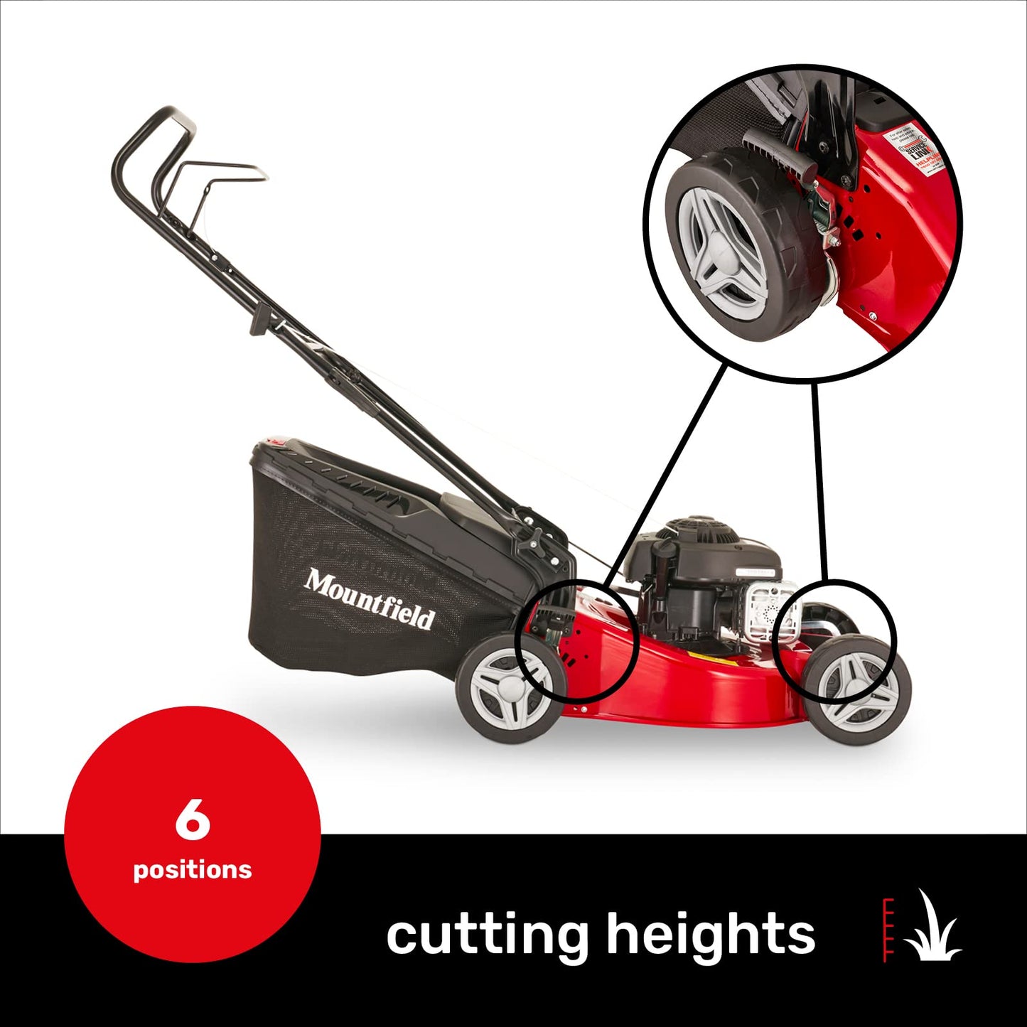 HP164 39Cm 123cc Hand Propelled Petrol Lawnmower