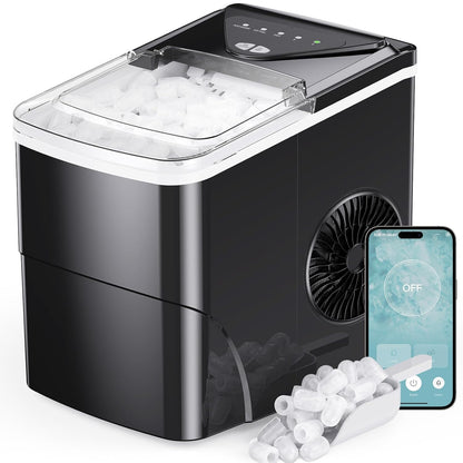 Silonn Nugget Ice Maker Countertop Chewable Pellet Ice Machine Self-Cleaning 36 lbs/Day Portable Black