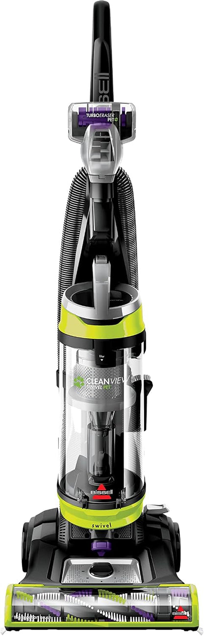 Bissell CleanView Swivel Pet Upright Vacuum Triple Action Brush Roll Large Capacity Dirt Tank Scatter-Free Technology 2252